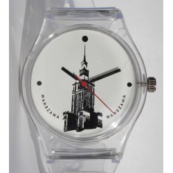 Zegarek z Pałacem Kultury - przezroczysty