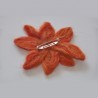 Broszka kwiat z filcu - pomarańczowy